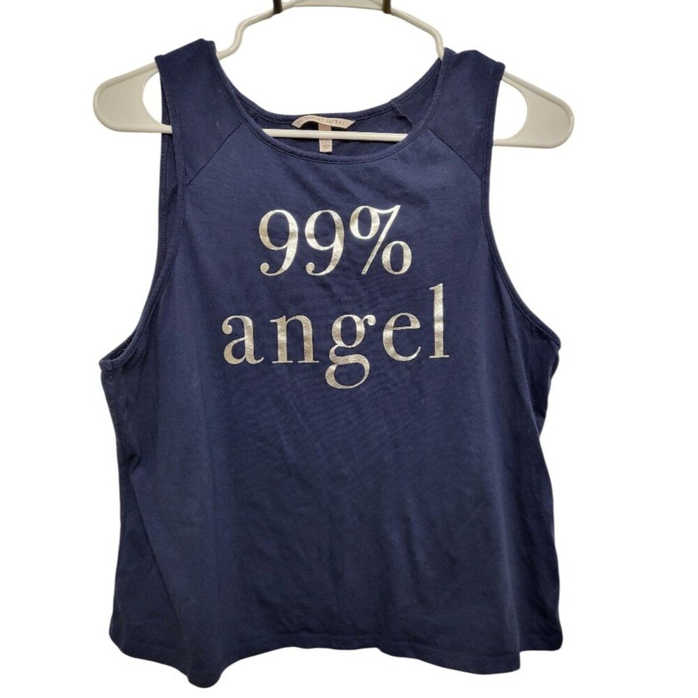 Victoria's Secret "99% Angel" Navy Tank Top